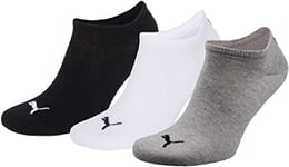 PUMA Unisex Ss022m Puma Sneaker Socks 3 Pair Pack gray white black 2 5 UK, Grey/White/Black, 2.5 - UK, one size