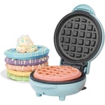 Giles & Posner Waffle Maker Compact Mini Press Treat Snack Maker Grill 550W Blue