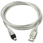 Câble USB AM vers 4P 1394 points IEEE1394 FireWire Câble de caméra USB vers 4P DV