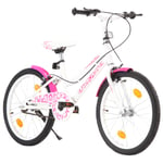vidaXL børnecykel 20 tommer pink og hvid