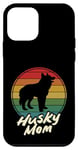 Coque pour iPhone 12 mini Husky Mom Dog Dogs Funny Puppies Girls Husky Dog Mamans Cadeau