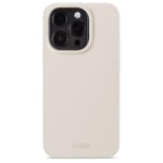 Holdit iPhone 15 Pro Silicone Case, Light Beige