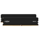 Mémoire RAM - CRUCIAL - Pro DDR5 32Go Kit (2x16Go) - 6000MHz - Intel XMP 3.0 - 32Go DDR5 - CP2K16G60C48U5