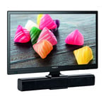 ANTARION TV LED 24" 60cm Tuner 4K Lecteur DVD + Barre de Son Compact Bluetooth