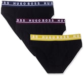 BOSS Men's 3-pack Classic Regular Fit Stretch Briefs Underwear, Raven Black/Raven Black/Raven Black, XL UK