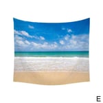 Beach Coconut Tree Tapestry Sea Waves Starfish Shell Art E 150*150cm