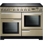 Rangemaster Professional Deluxe PDL110EICR/C 110cm Electric Range Cooker with Induction Hob - Cream / Chrome - A/A Rated