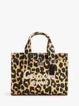 Coach Leopard Print Cargo Tote Bag, Brown/Multi