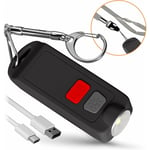 Femme auto - défense alarme personnelle porte - clés - usb rechargeable étanche 130db sécurité antivol bouton sirène avec lumière led - dispositif
