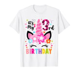 It's My 3rd Birthday Girl is Now 3 Year Old Third Birthday T-Shirt
