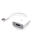 C2G USB-C to HDMI Audio/Video Adapter Converter - 4K 60Hz - White - adapter