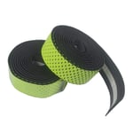 KDHJY PU+EVA Bicycle Handlebar Tape Gradient Anti-slip Bike Handle Grip Wrap Belt With 2 Bar Plugs MTB Bikes Cork (Color : Green)