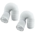 HOTPOINT Strong Tumble Dryer Vent Hoses Long Vented Condenser Pipes 4m (2 Pack)