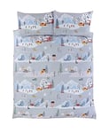 Rapport Home Winter Town Single Duvet Cover Christmas Bed Set Festive Xmas, Cotton, Multi, Full