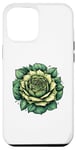 Coque pour iPhone 13 Pro Max Rose Vert Tournesol Été Soleil Fleurs Floral