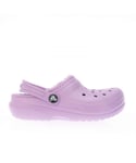 Crocs Girls Girl's Junior Classic Lined Clogs in Purple - Size UK 12 Kids