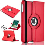 PU Leather Rotate Stand Case Cover For Apple iPad 10.2 2019/2020 8th/7th Gen A2428 A2429 (Red)
