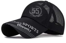 Baseball cap Men's summer mesh hat sun hat outdoor sports breathable bone men men women casual black
