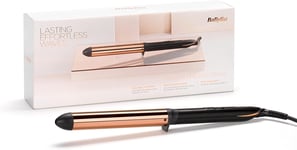 BaByliss Titanium Brilliance Waves wand, 6 Digital Heat Settings, True-Titanium