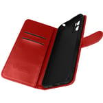 Case for Motorola Moto E22 and E22i Tactical Field Notes Wallet red
