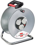 Brennenstuhl Garant 3-way socket cable reel without extension cable (rust-proof), empty reel with ergonomic handle