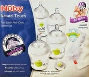 Nuby Natural Touch Easy Latch Anti-Colic Bottles Starter Set 0m+