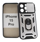 TPU Tough Slide Case iPhone 15 Pro (Silver)