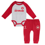 Official FIFA World Cup 2022 Long Sleeve Baby Grow & Pants Set, Baby's, Switzerland, 18 Months