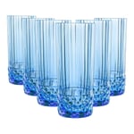 Bormioli Rocco 6x America '20s Highball Glasses Cocktail Tumblers 400ml Blue