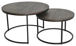 Nordic Furniture Group - Duett Satsbord Runt Mörkbrun Ek