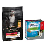 PURINA PRO PLAN + Dentalife Snacks på köpet! - 7 kg Medium Adult Everyday Nutrition + 24 sticks Medium