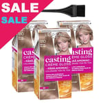 L'Oreal Casting Creme Pearl Blonde 810 Ammonia Free Hair Color Value Pack of 3