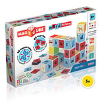 Geomag MagiCube 084 Word Building - Constructions Magnétiques et Jeux Educatifs, 16 Cubes Magnétiques + 63 Clips Multicolore