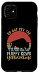 Coque pour iPhone 11 Ne caressez pas les vaches pelucheuses Buffalo & Bison du parc Yellowstone