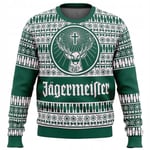 Bebetter Jagermeister Karneval Jultröja Pullover Herr 3D Swe Green L