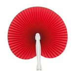 eBuyGB Handheld Paper Fan, Wedding Party Bag Favour Summer Accessory, Red
