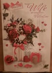 Wife Valentine card To My Wife My Gorgeous Valentine 19.5cm x 13.25cm roses