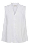 Freequent Ally Ärmlös Blus Dam Brilliant White