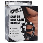 STRICT Brand PU Leather Snap-On Cock and Ball Ring Harness Male Sex Toys