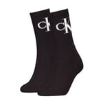 Calvin Klein Strumpor 2P Women Monogram Crew Socks Svart Strl 35/38 Dam
