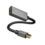 KabelDirekt – Convertisseur Mini DisplayPort (Mini DP) vers HDMI (résolution maximâle, 4K/60Hz, contacts plaqués or 24 carats, pour iMac, MacBook)