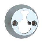 Cylinderring ASSA DC för oval låscylinder till insida - Mattkrom - 6 mm