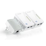 Pack de 3 extenseurs CPL AV500 Wi-Fi N 300 TP-LINK TL-WPA4226T KIT Blanc