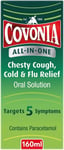 Covonia All-In-One Chesty Cough 160Ml, Targets 5 Symptoms, Cold & Flu Relief Ora