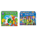 Orchard Toys Dino-Snore-Us Game, A fun Dinosaur Themed Board Game for ages 4+ & Magic Maths Game, Magic Ink Reveals the Answer, Educational Maths Game, Practice Addition and Subtraction