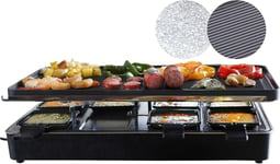 Milliard Raclette Grill for 8 - Include Granite Cooking Stone, Reversible... 