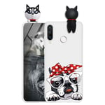 ZhuoFan Case for Samsung Galaxy A20e - Cute 3D Funny Cartoon Character Soft TPU Silicone Samsung A20e Cover Phone Case for Kids Girls, Shockproof Slim White Dog Skin Shell