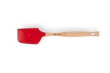 Le Creuset Large Silicone Spatula With Wooden Handle and Removable Silicone Head, Cerise, 93007604060002