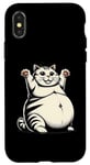 Coque pour iPhone X/XS Motif de gros chat amusant pour les amoureux des animaux