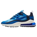 Nike Men's Air Max 270 React Sneaker, Blu Pacific Blue Hyper Blue Univ Blue Blackened Blue Sail, 6 UK